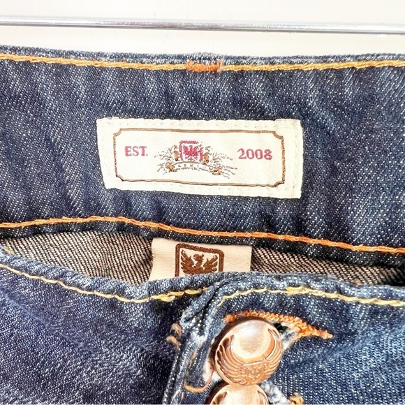 PRVCY WIDE LEG FLARE MID RISE 33” INSEAM DARK DENIM JEANS WOMENS
SZ 30 - Picture 2 of 5